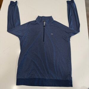Travis Mathew Men’s Quarter Zip Pullover Blue XL